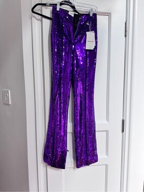 Paco Rabanne/H&M Purple sequin Pants NWT